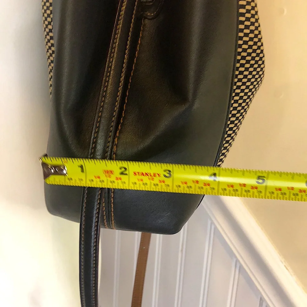 COACH Legacy Black Phoebe Jacquard Leather Shoulder Bag with Crossbody Strap